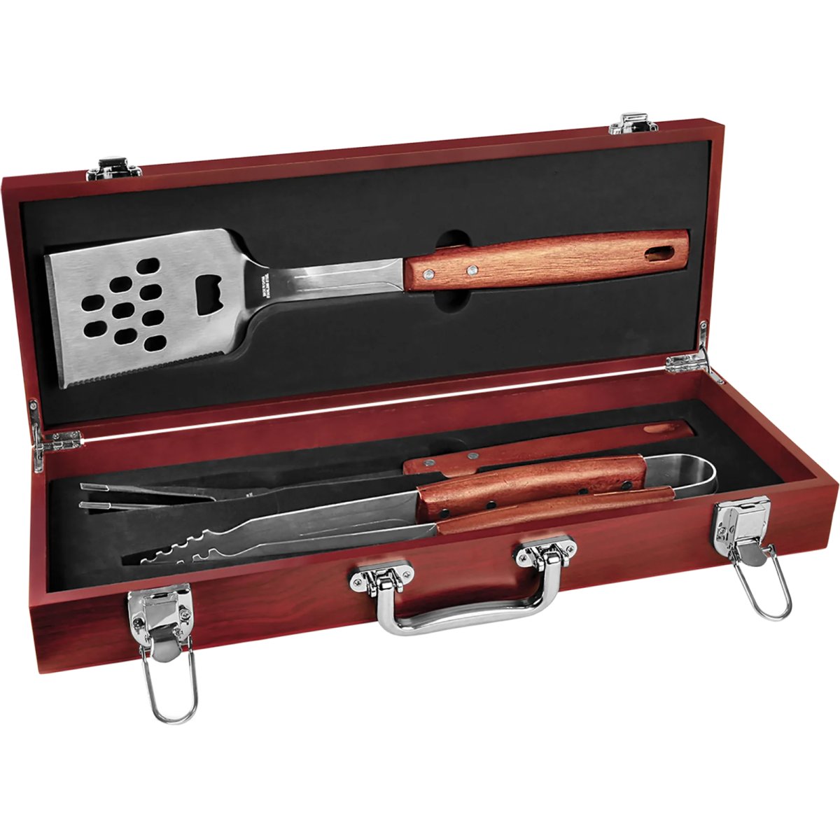 3-Piece Rosewood BBQ Set - Open view