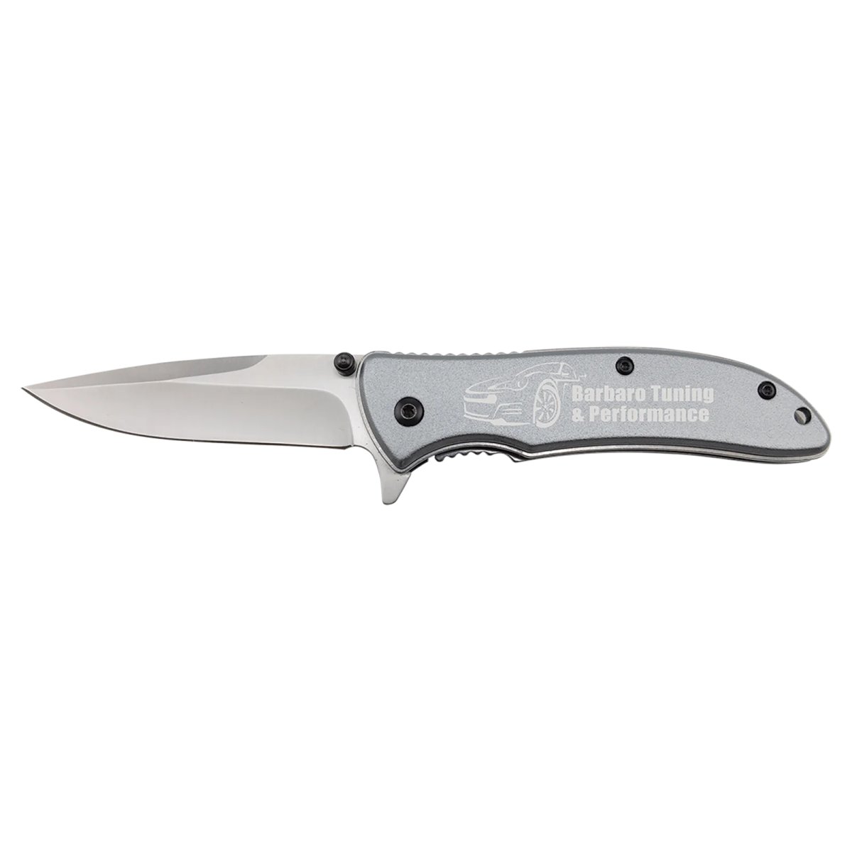 Bison River 4 1/4" Gray Everyday Carry Knife - Open view