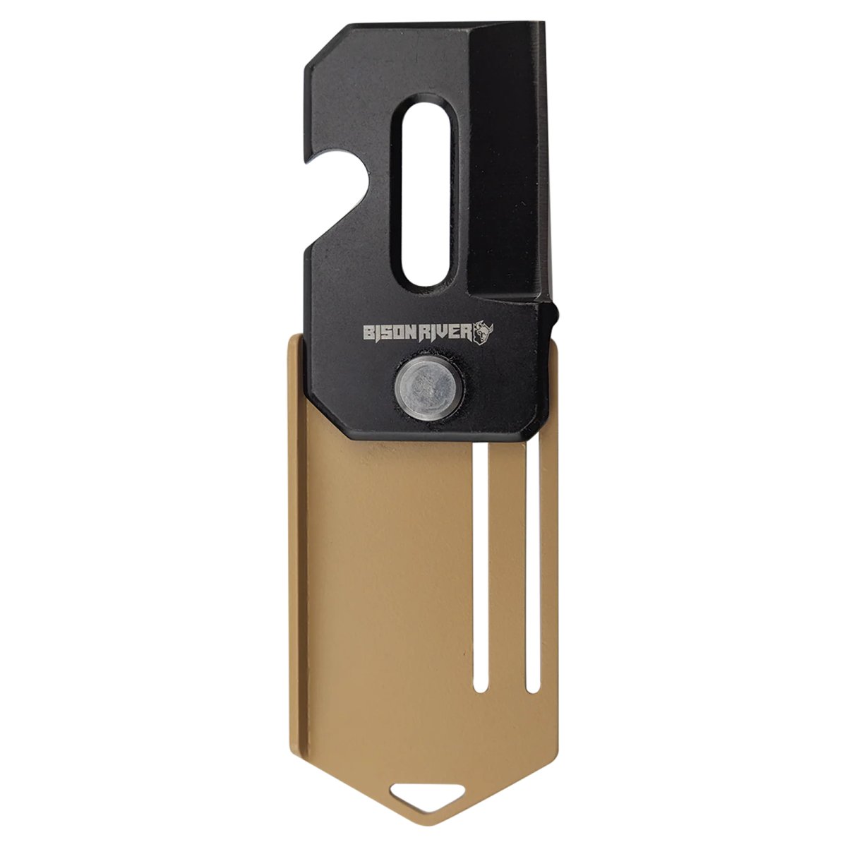 Bison River 2" Sand Everyday Carry Knife - Open view