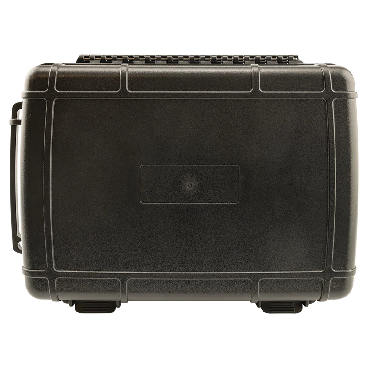 Travel Cigar Case - Engraved Faux Leather, Creekside Collection, Dark Brown - Back view