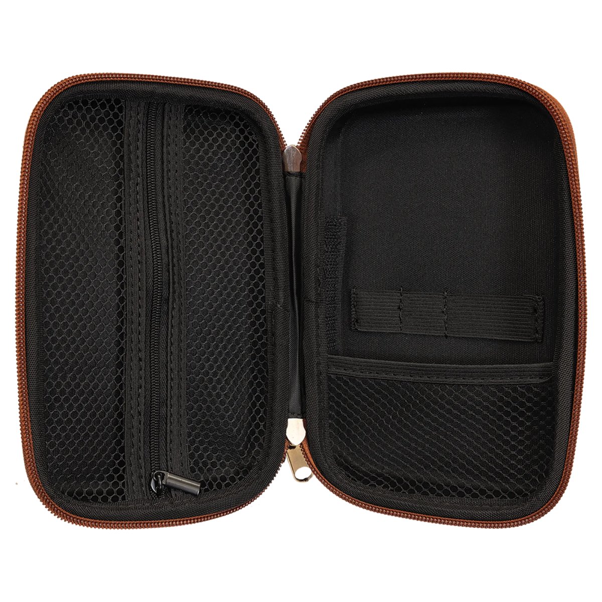 7" x 4" x 2 1/2" Rawhide Smoke Case - Open view