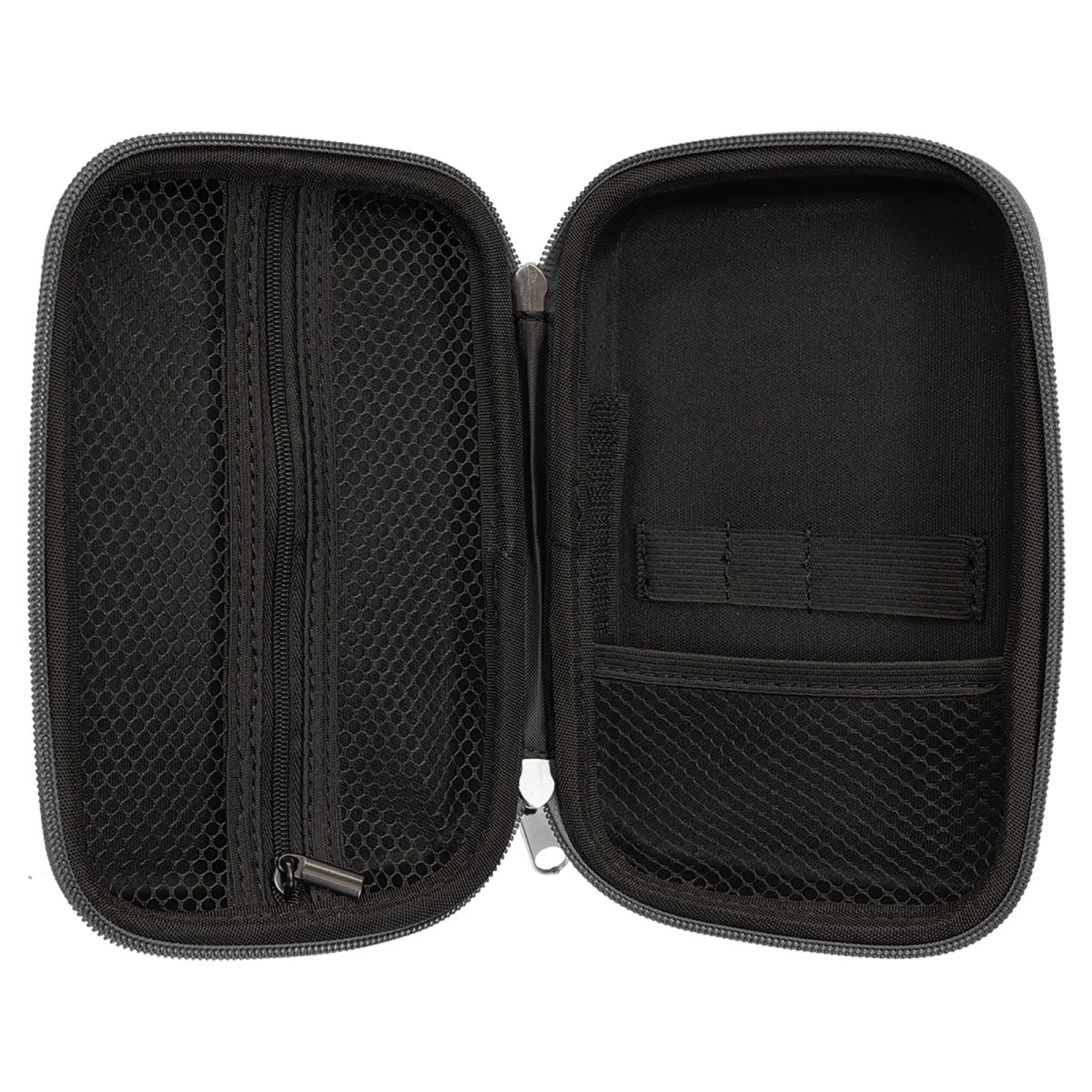 7" x 4" x 2 1/2" Gray Smoke Case - Open view