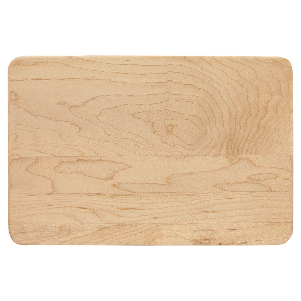 9" x 6" Maple Cutting Board with Drip Ring - Back view