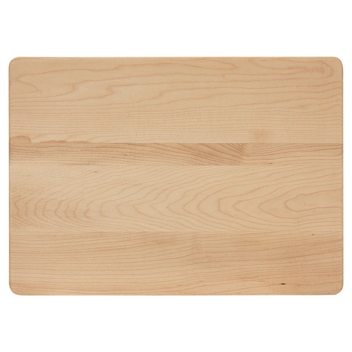 13 3/4" x 9 3/4" Maple Cutting Board with Drip Ring - Back view