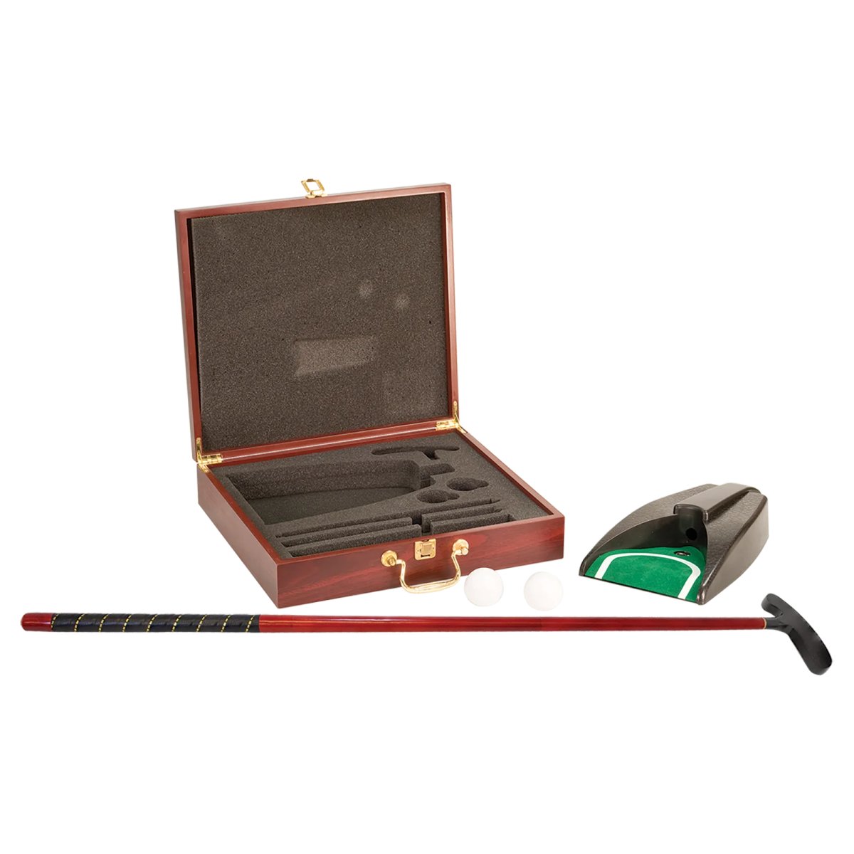 Rosewood Finish Executive Golf Set - Open view