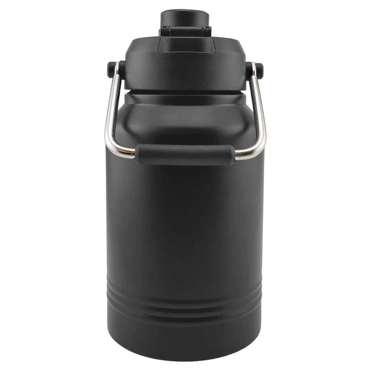 Polar Camel 64 oz. Black Vacuum Insulated Jug with Chug Lid and Easy-Carry Handle - Back view