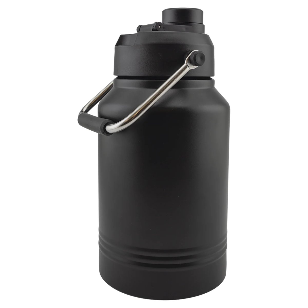 Polar Camel 64 oz. Black Vacuum Insulated Jug with Chug Lid and Easy-Carry Handle - Side 2 view