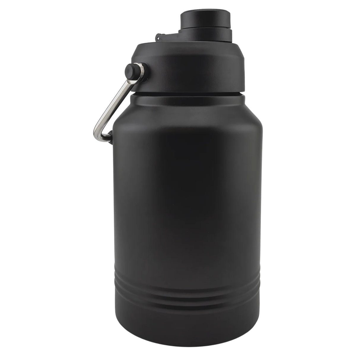 Polar Camel 64 oz. Black Vacuum Insulated Jug with Chug Lid and Easy-Carry Handle - Side 3 view