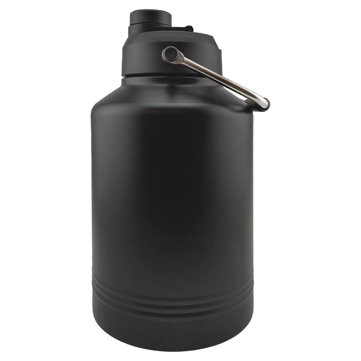 Polar Camel 128 oz. Black Vacuum Insulated Jug with Chug Lid and Easy-Carry Handle - Side view