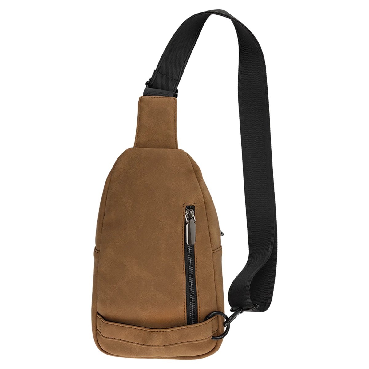 Explorer Bag - Engraved Faux Leather, Creekside Collection, Medium Brown - Back view
