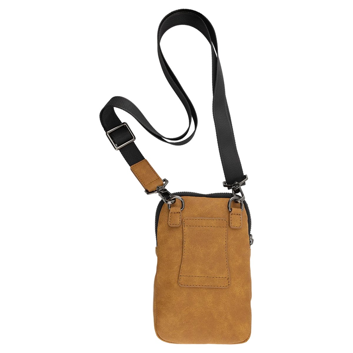 Urban Bag - Engraved Faux Leather, Creekside Collecton, Light Brown - Back view
