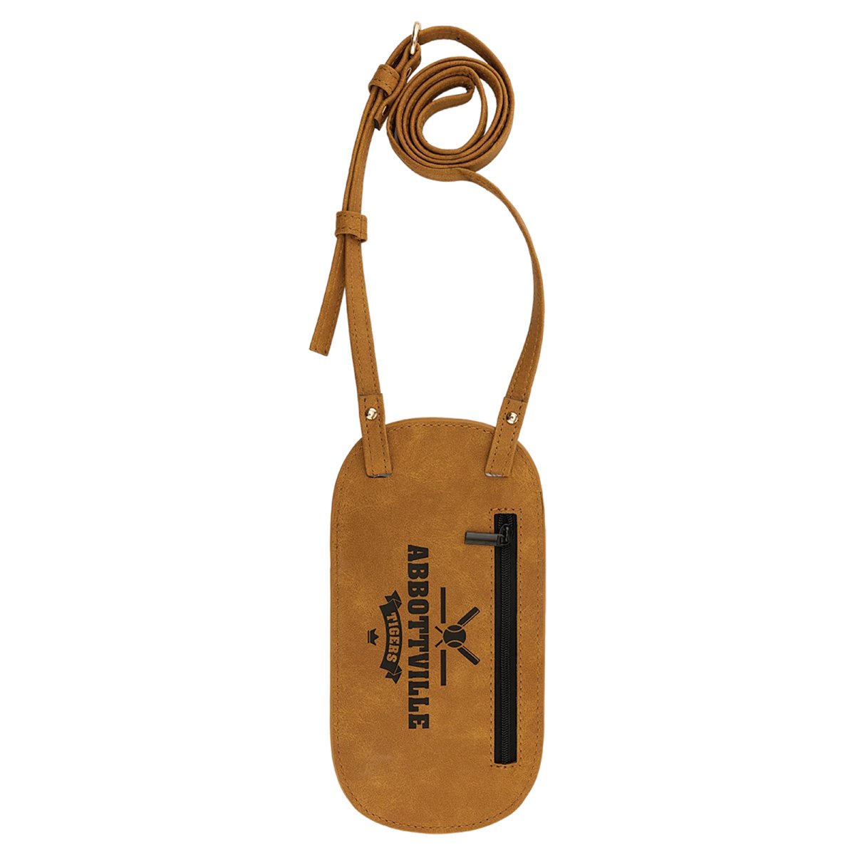 Essential Bag - Engraved Faux Leather, Creekside Collection, Light Brown - Back view