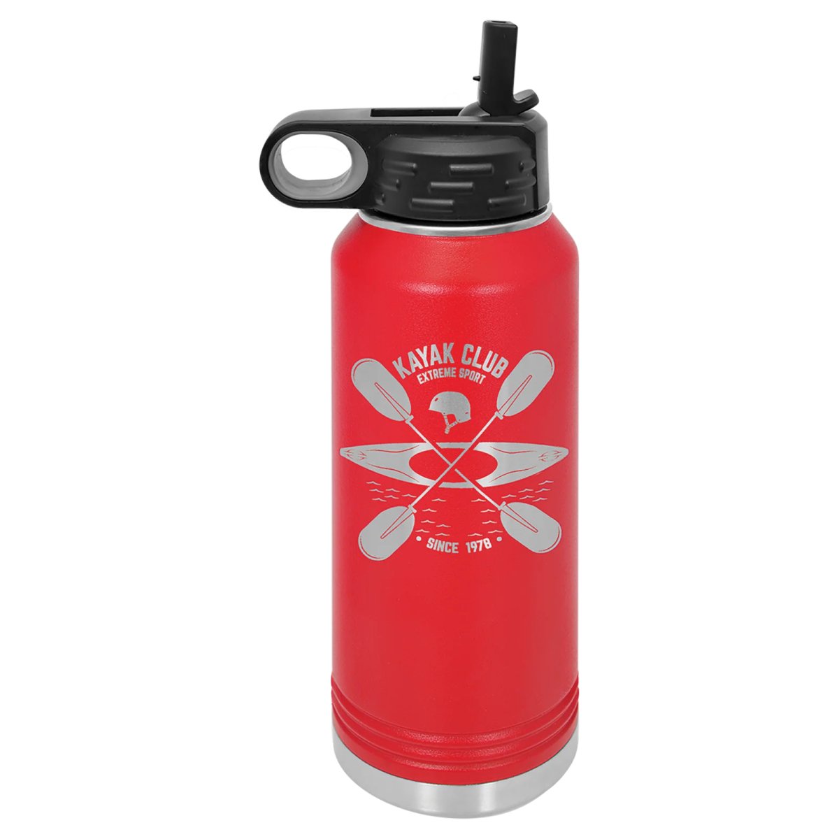 Polar Camel 32 oz. Red Water Bottle - Open view