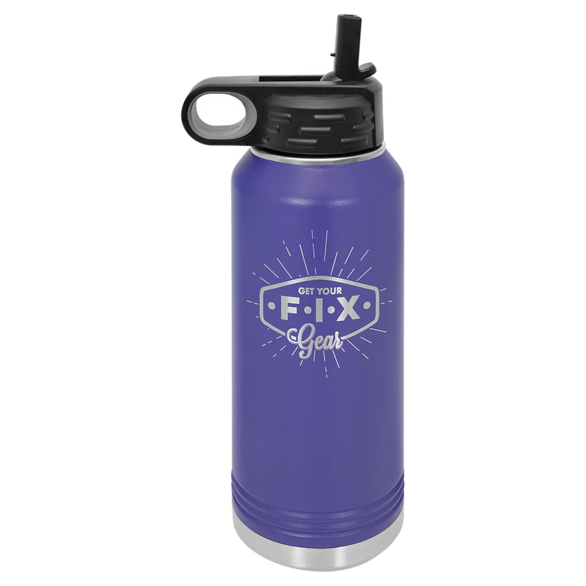 Polar Camel 32 oz. Purple Water Bottle - Open view