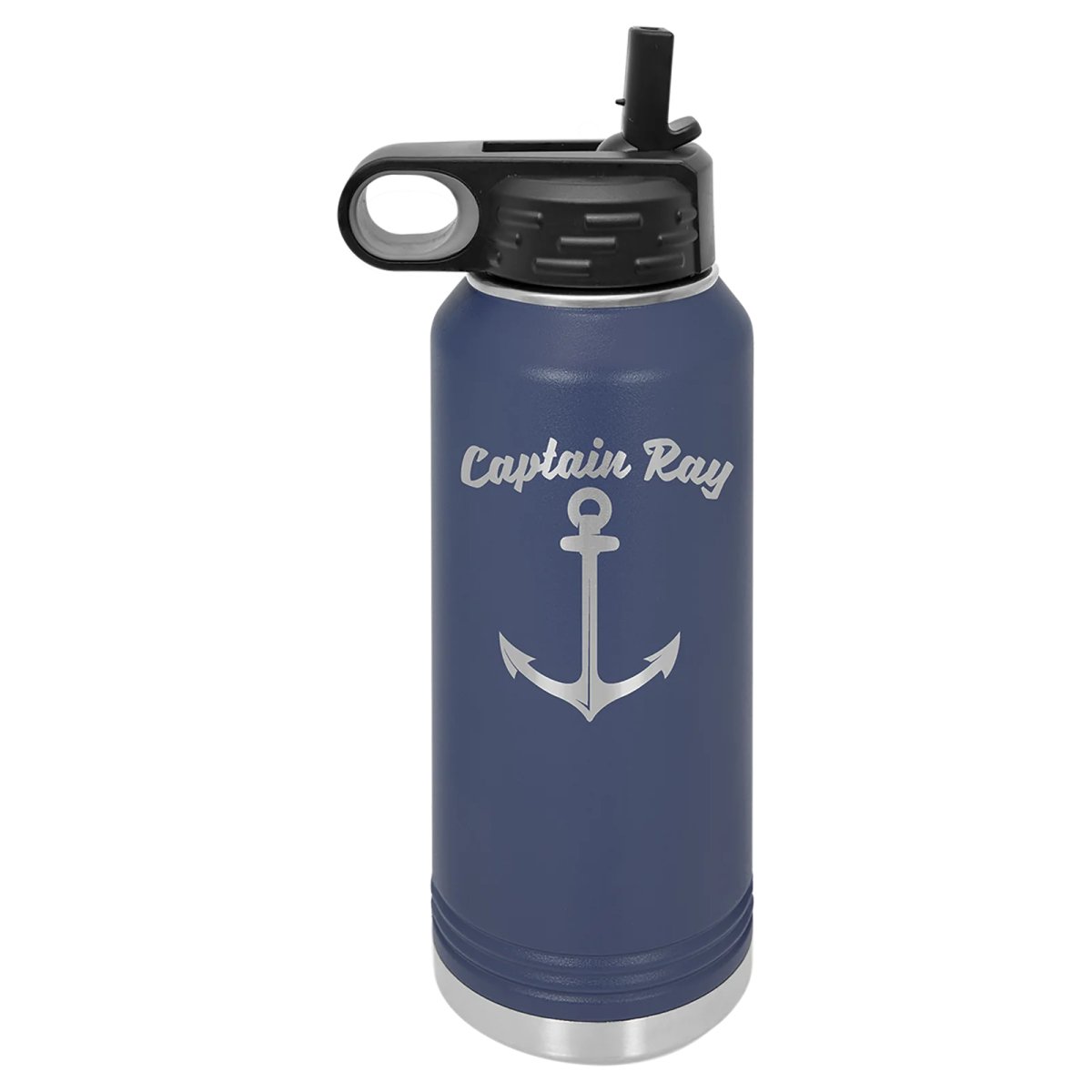 Polar Camel 32 oz. Navy Blue Water Bottle - Open view
