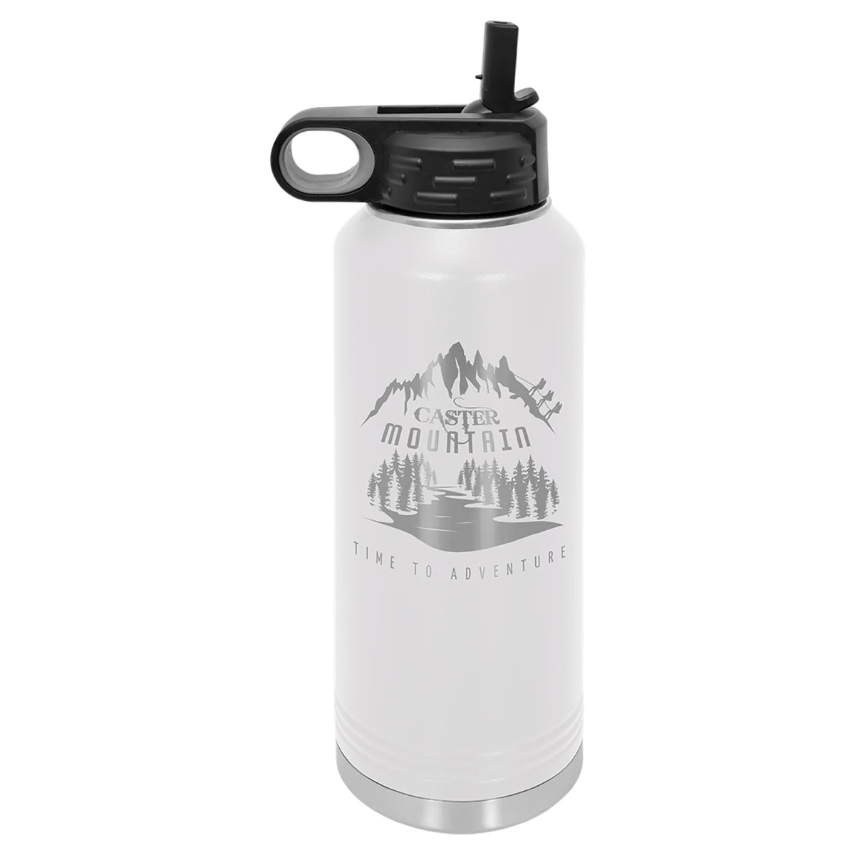 Polar Camel 40 oz. White Water Bottle - Open view