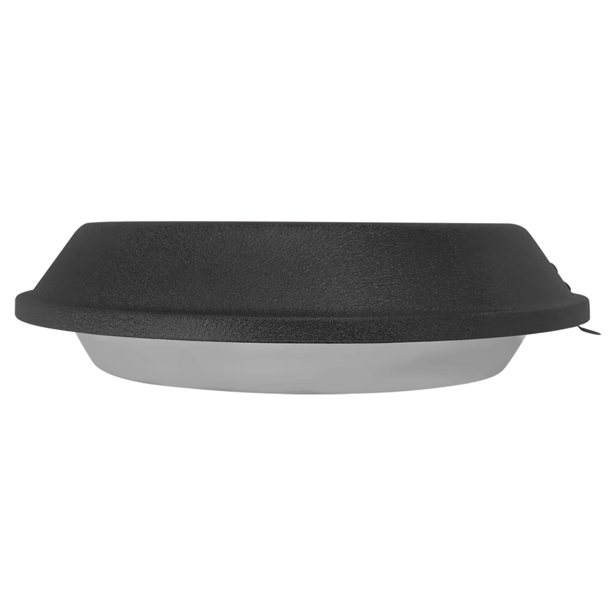 9" Aluminum Pie Pan with Black Lid - Closed view