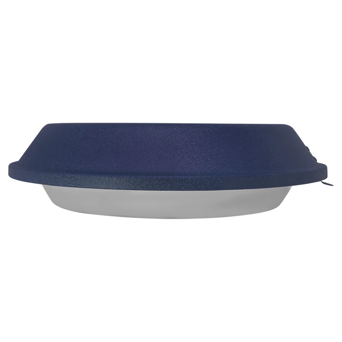 9" Aluminum Pie Pan with Navy Blue Lid - Closed view