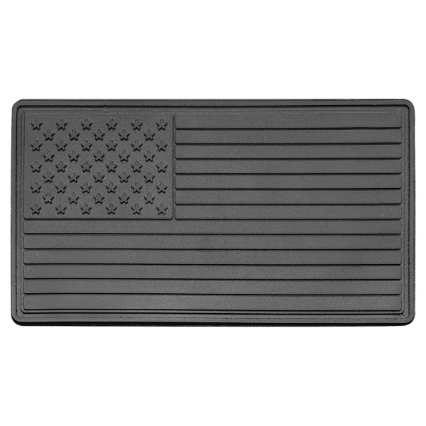 1 3/4" x 3 1/4" Black American Flag PVC Patch representing various causes - Kota Pro Adhesive included - Black