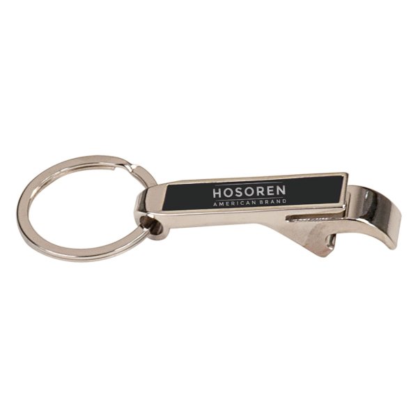 2 1/2" Black Custom Engraved Bottle Opener Keychain - Black