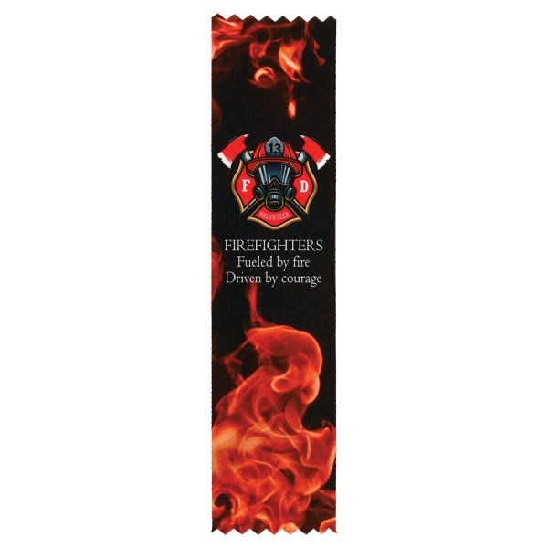 2" x 8" Custom Printed Pinked Ribbon/Bookmark - White