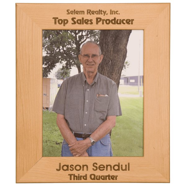 8 1/2" x 11" Genuine Red Alder Picture Frame - Brown