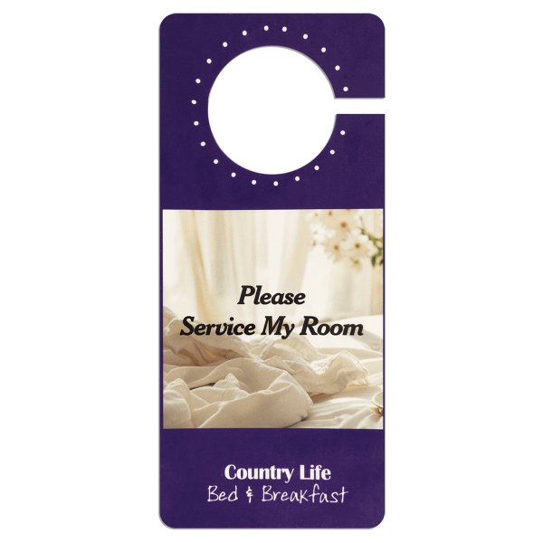 3 1/2" x 8" Custom Printed 2 Sided Door Hanger - White