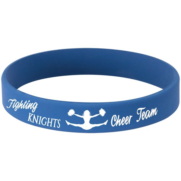 4 1/8" Blue/White Custom Engraved Bracelet - Blue/White