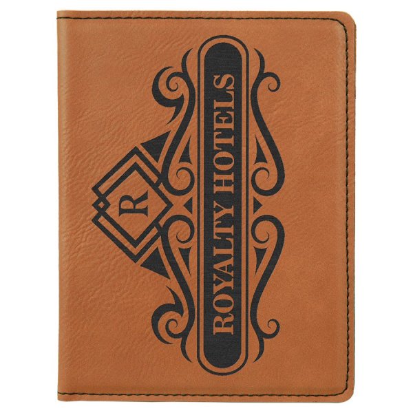 4 1/4" x 5 1/2" Rawhide Engraved Faux Leather Passport Holder - Rawhide