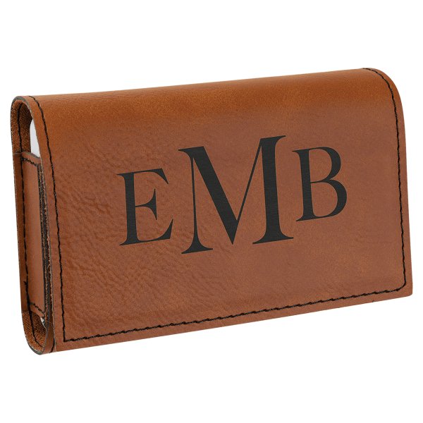 4 3/4" x 3 1/8" Rawhide Engraved Faux Leather  Pill Box - Rawhide