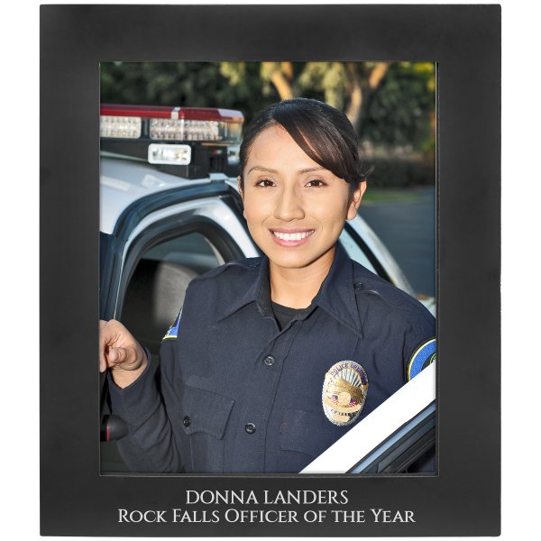 8" x 10" Black Aluminum Photo Frame - Black