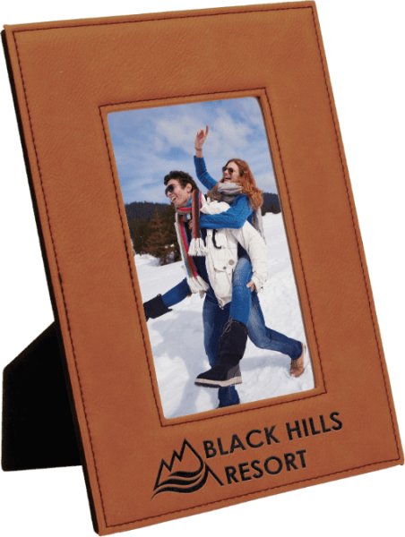 4" x 6" Rawhide Engraved Faux Leather Photo Frame - Rawhide
