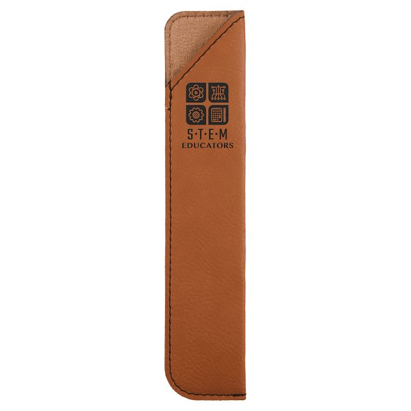 6 1/4" Rawhide Engraved Faux Leather Pen Sleeve - Rawhide
