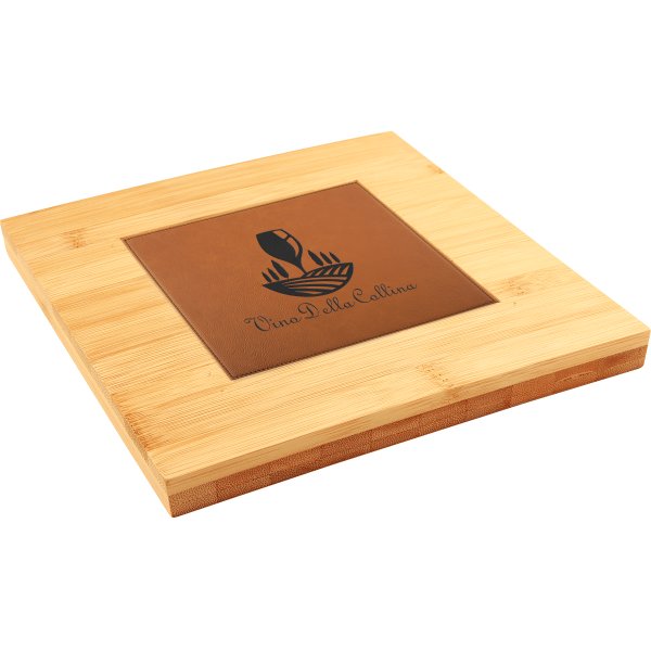 7 1/4" x 7 1/4" Bamboo Trivet with Recessed Area for 4 1/4" Tiles - Bamboo