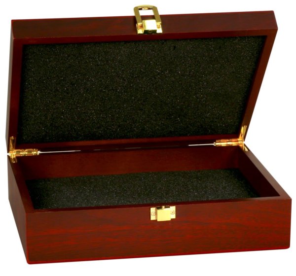 7 3/4" x 6 1/4" x 2 3/8" Rosewood Finish Gift Box - Rosewood