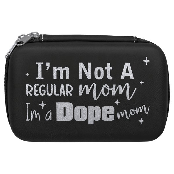 7" x 4" x 2 1/2" Black/Silver Smoke Case - Black