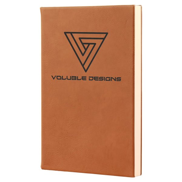 5 1/4" x 8 1/4" Rawhide Engraved Faux Leather Journal with Lined Notepad - Rawhide