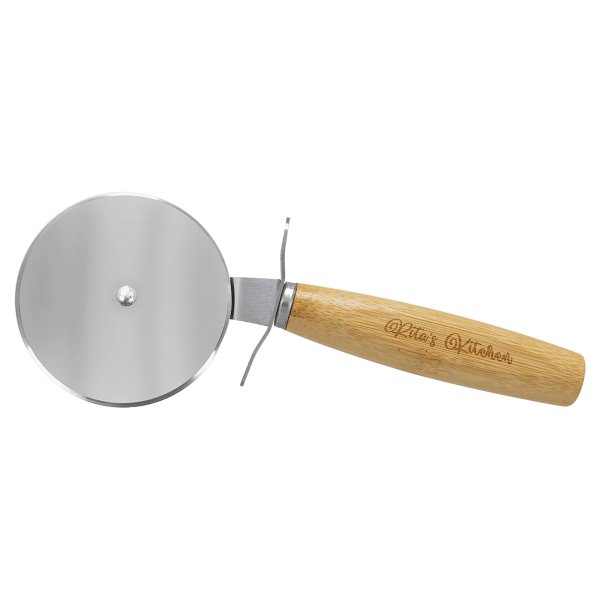 9 1/4" Bamboo Pizza Cutter - Bamboo