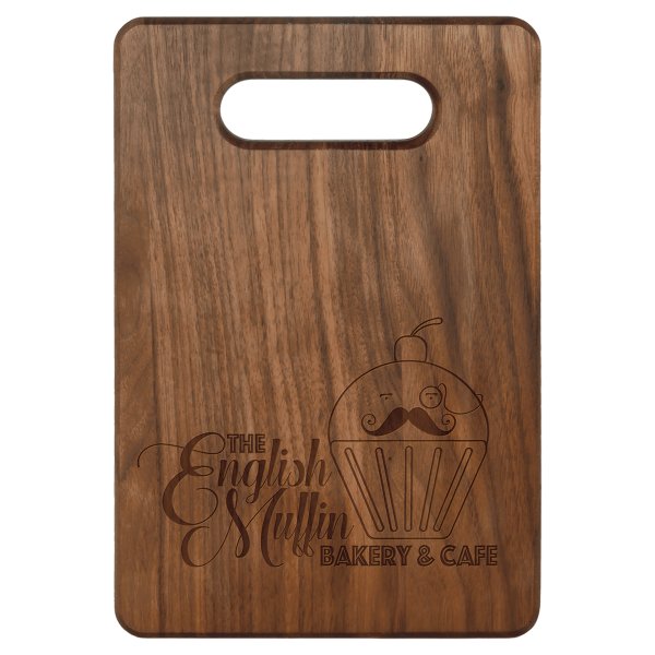 9" x 6" Walnut Cutting Board - Dark Brown