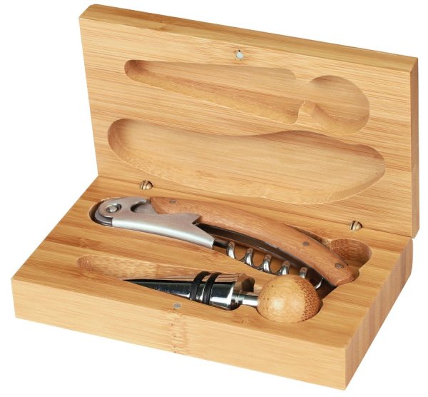 Bamboo 2-Piece Wine Tool Set - Bamboo