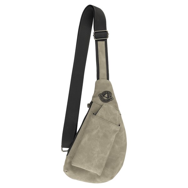 Crescent Bag - Engraved Faux Leather, Creekside Collection, Light Green - Light Green