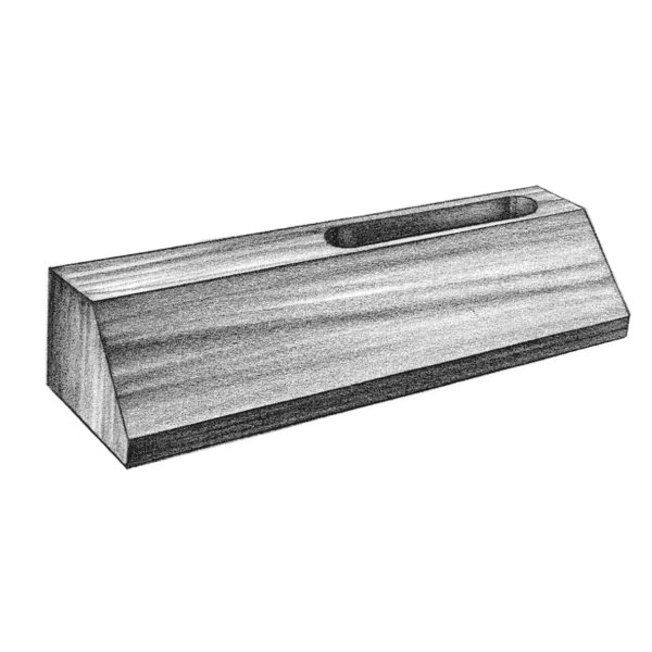 2 3/8" x 1 3/4" x 8 1/4" Walnut Nameplate with Card Holder - Walnut