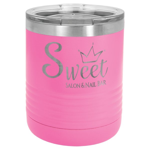 Polar Camel 10 oz. Pink Tumbler with Standard Lid - Pink