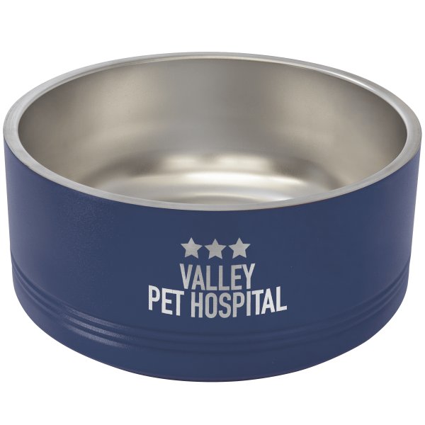 Polar Camel 64 oz. Large Navy Blue Pet Bowl - Navy Blue