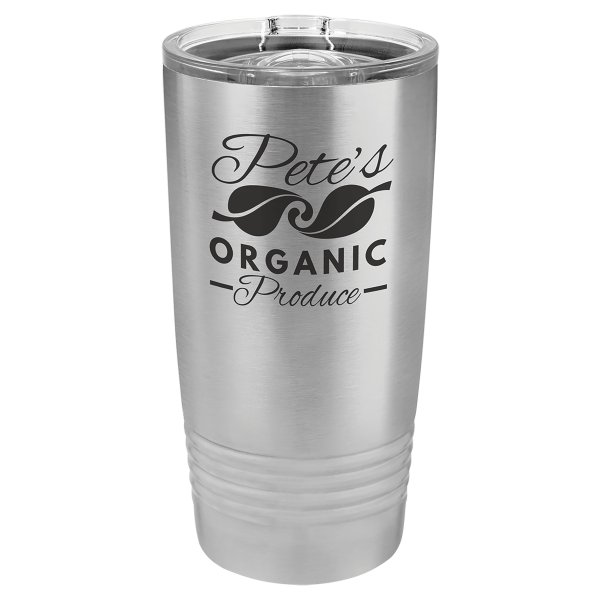 Polar Camel 20 oz. Stainless Steel Ringneck Tumbler with Slider Lid - Stainless Steel