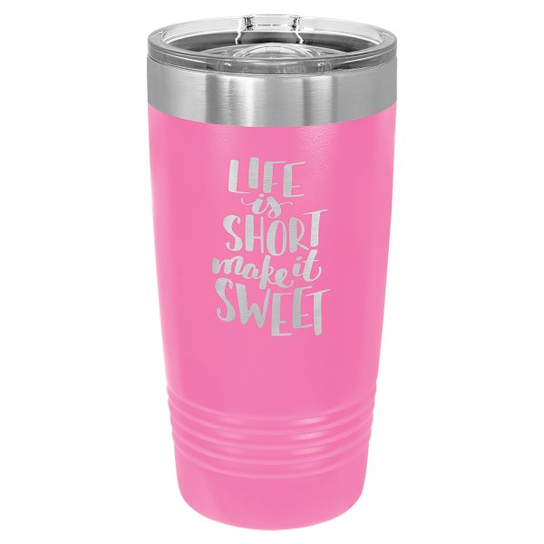 Polar Camel 20 oz. Pink Ringneck Tumbler with Slider Lid - Pink