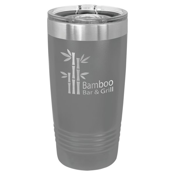 Polar Camel 20 oz. Dark Gray Ringneck Tumbler with Slider Lid - Dark Gray