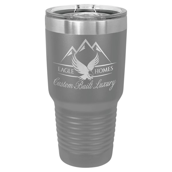Polar Camel 30 oz. Dark Gray Ringneck Tumbler with Slider Lid - Dark Gray
