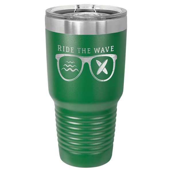 Polar Camel 30 oz. Green Ringneck Tumbler with Slider Lid - Green