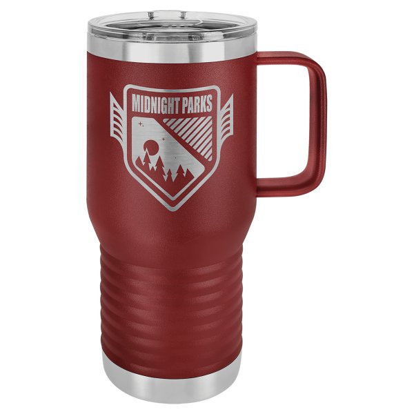 Polar Camel 20 oz. Maroon Vacuum Insulated Travel Mug with Slider Lid - Maroon